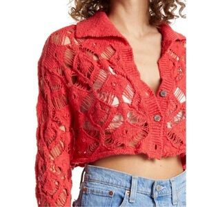 Free People Sedona Crochet Cardigan